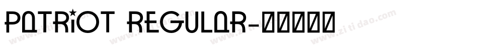 Patriot Regular字体转换